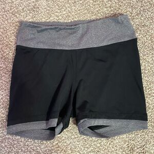 Reebok Women's High Rise Compression Shorts Black Size L Activewear